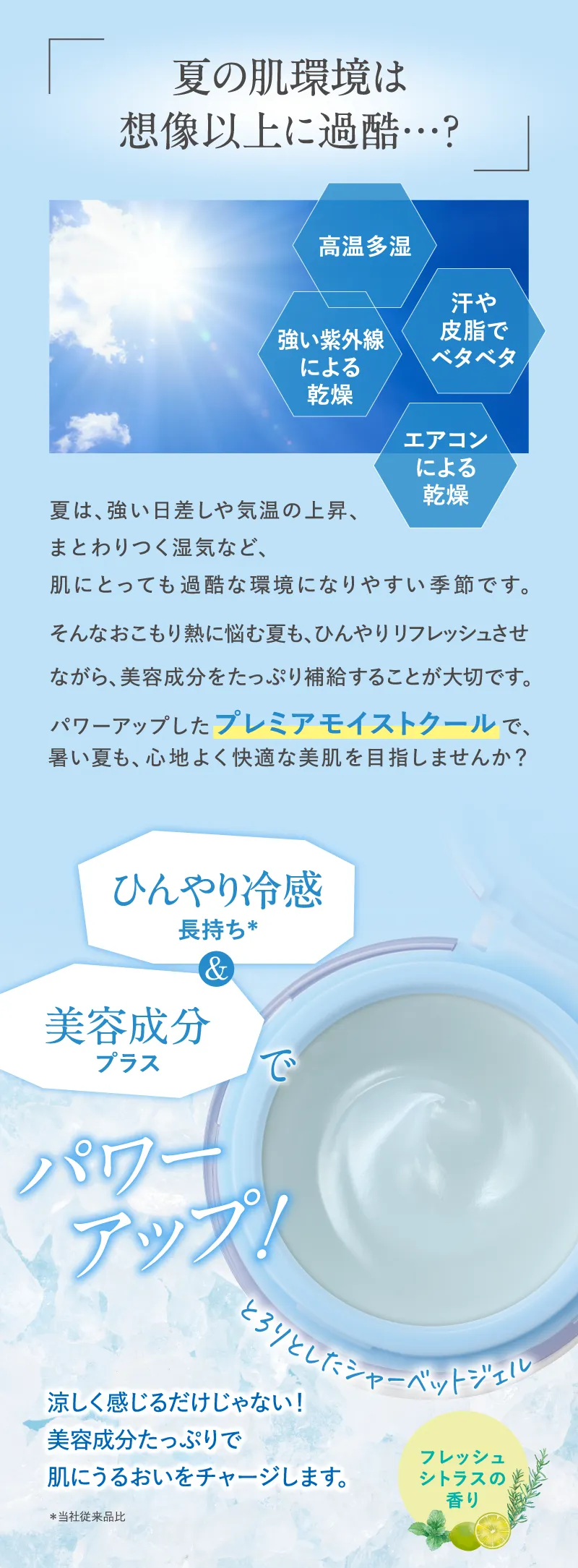 ひんやり冷感長持ち&美容成分プラスでパワーアップ! canadel(カナデル)「プレミアモイストクール」