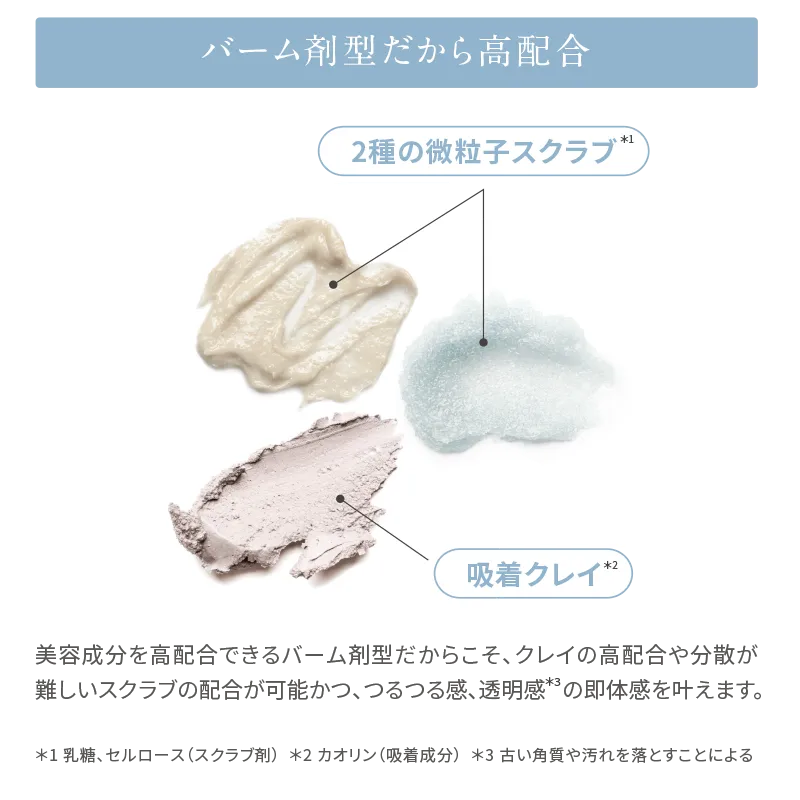 POINT3:バーム剤形だから高配合