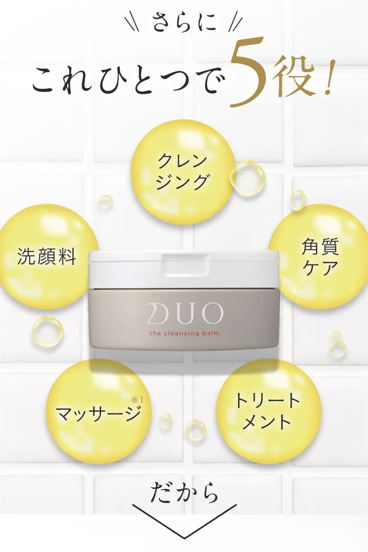 さらに これひとつで5役!クレンジング、角質ケア、トリートメント、マッサージ、洗顔料