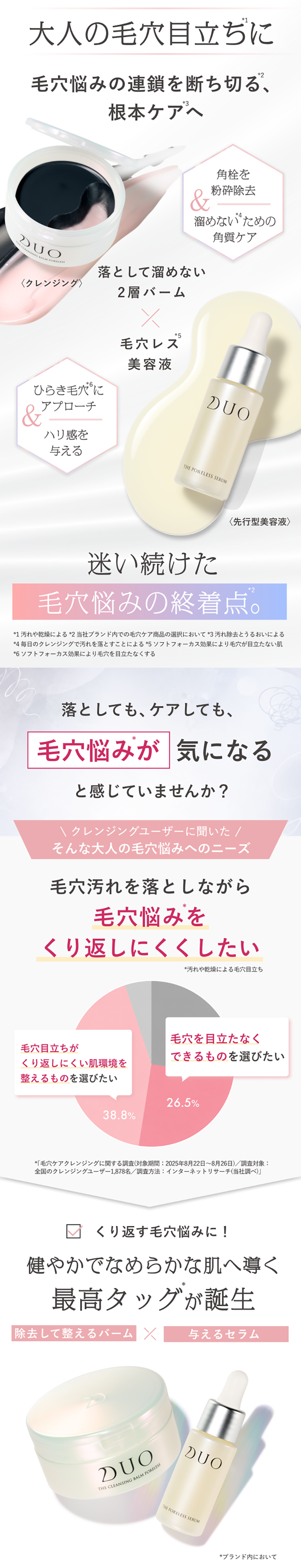 大人の毛穴目立ちに　毛穴悩みの連鎖を断ち切る、根本ケアへ