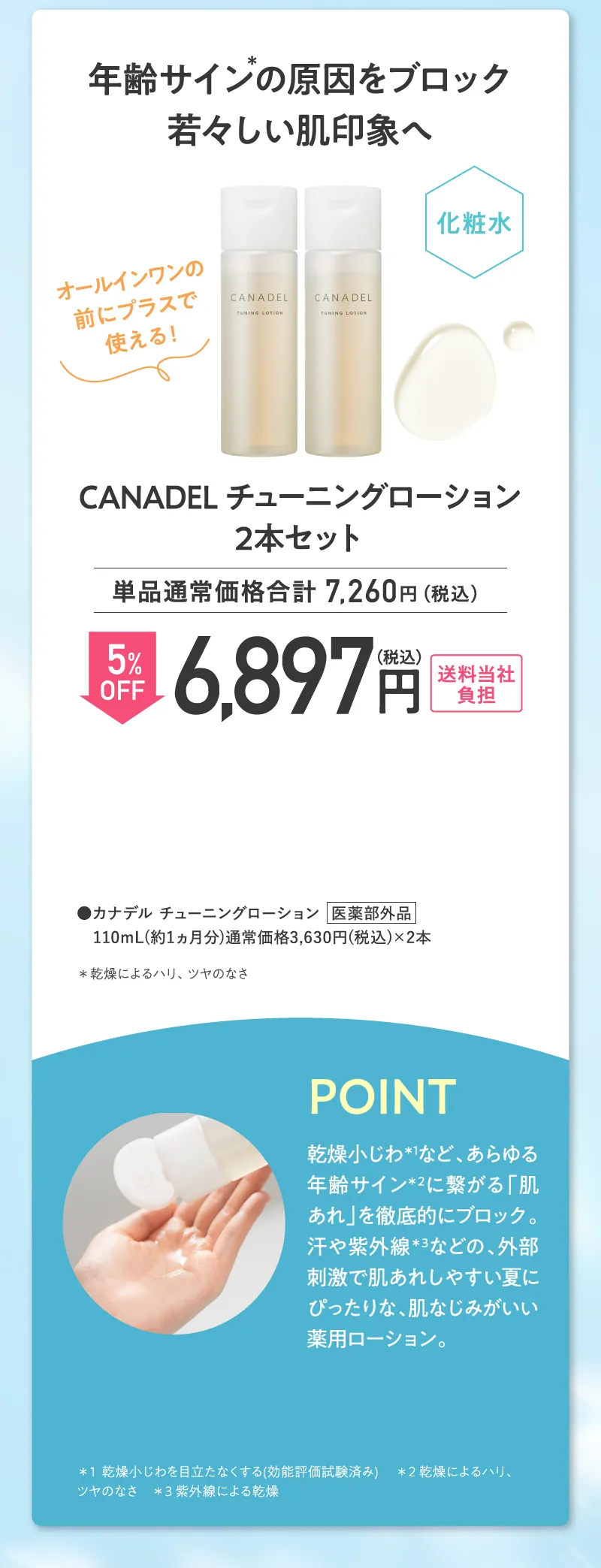 CNADEL(カナデル)「チューニングローション」2本セット5%OFF